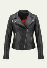 Damen Lederjacke aus Lammnappa im Biker-Look