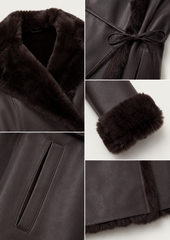 Exklusiver Toscana Lammfellmantel Braun – Premium Luxusmantel