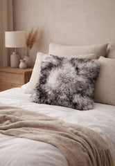 Merino Black Forest Lambskin Cushion with Inner