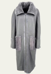 Reversible Coat - Luxurious Lambskin & Fine Nappa Leather - Timeless Elegance