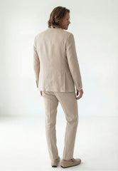 Linen Blazer in Soft Beige Made of Pure Linen – Natural Elegance