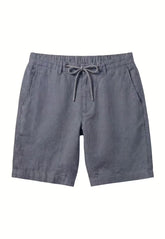 Deep blue linen shorts made of pure linen – natural clarity