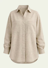 Women's Shirt in Beige – Relaxed Fit with Elegance