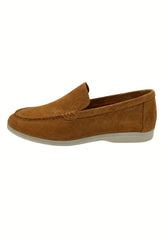 Men's Calf Suede Loafers in Whiskey (HOL60)
