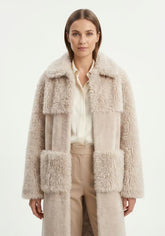 Shearling Wendemantel Damen – Luxus Lammfellmantel Modell 1022