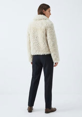 Curly Lammfell-Wendejacke Creme-Gold – Modell 4000