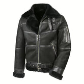 Men's Sheepskin Jacket B16 - Black