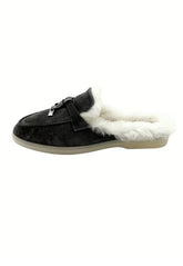 Fiorana Women's Anthracite Lambskin Mules