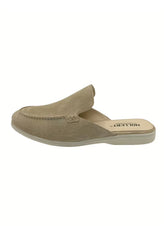 Men's Genuine Leather Loafers Beige HOL51