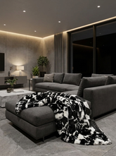 Toscana Lambskin Blanket Model 4 Black/White 205 x 160 cm