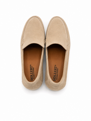 Men's Loafers in Beige Calf Suede (HOL60)