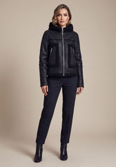 Lammfelljacke im Urban-Look – Mit Kapuze für maximalen Komfort