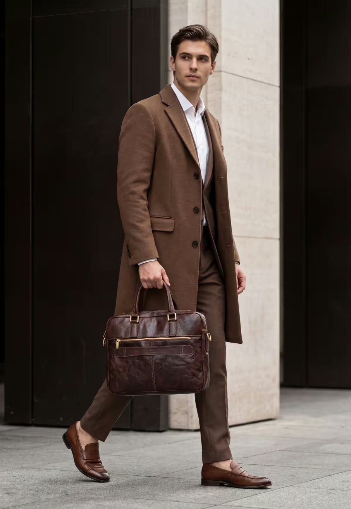 Briefcase Laptop Bag Model Mantova – Exclusive Leather Business Bag