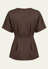 Women's Shirt & Women's Pants Brown Blazer & Palazzo Pants