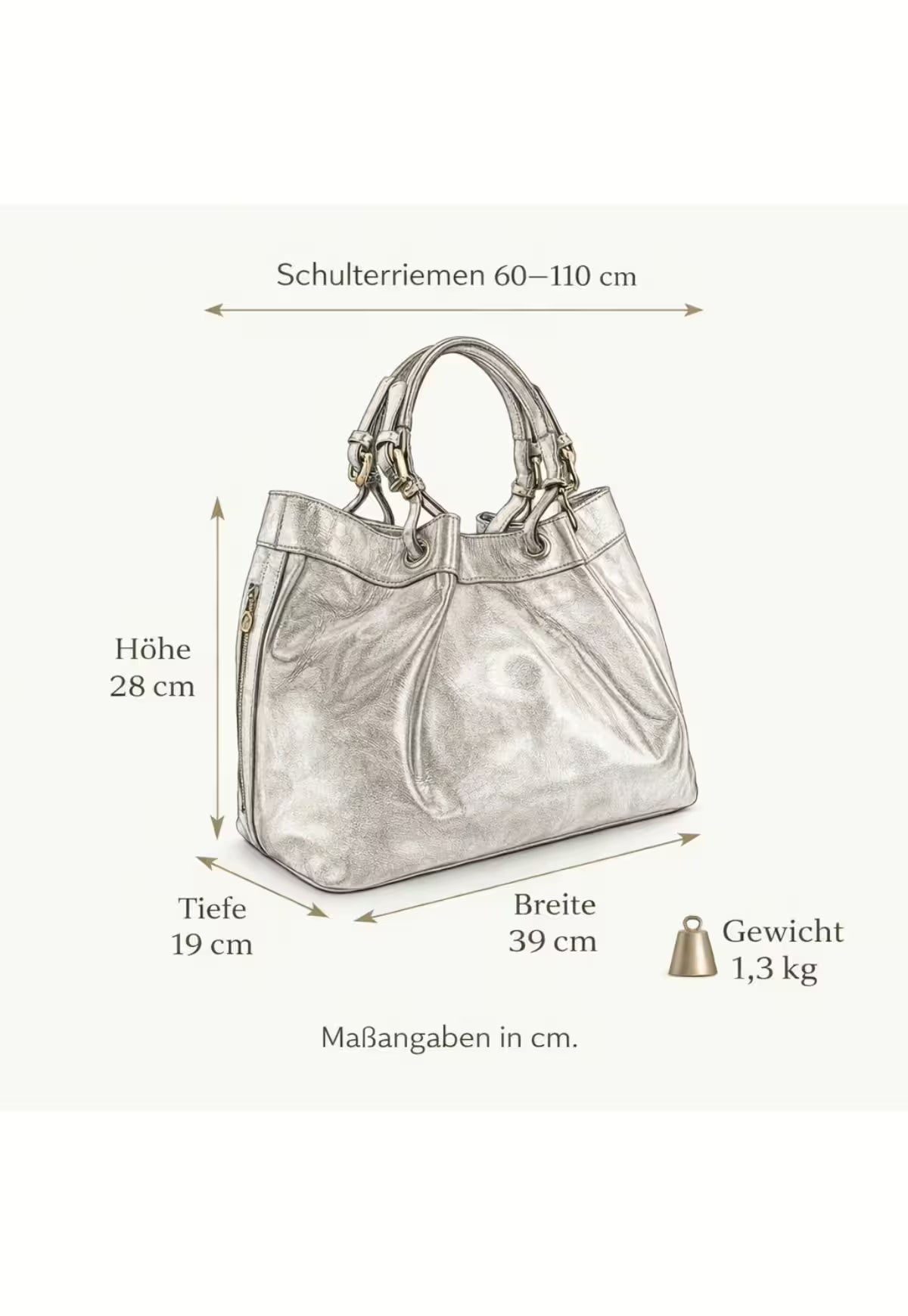 Luxury Leather Tote Handbag - The Icon Brown