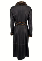 Jade Reversible Sheepskin Coat in Tiger Print