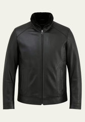 Luxus-Lammfelljacke Kevin | Schwarz & Merino-Lammfell