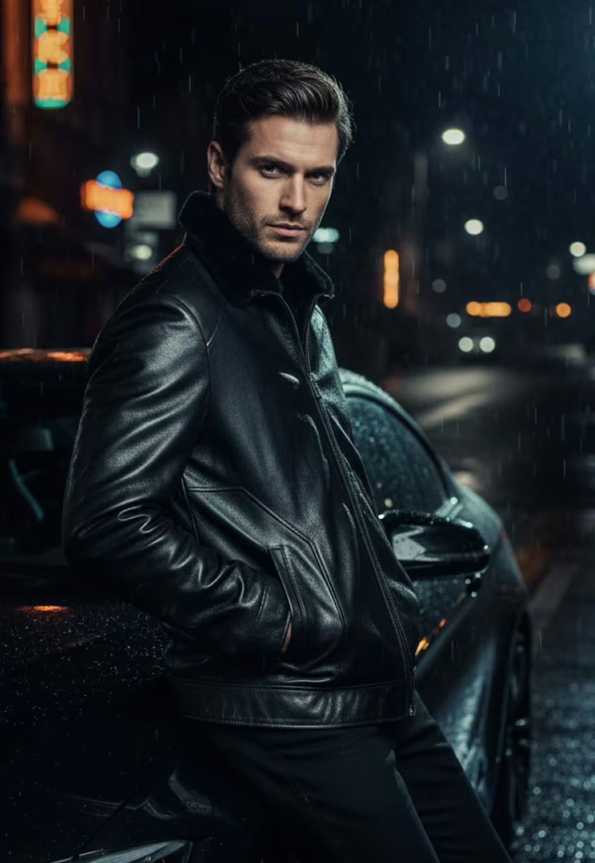 Luxus-Lammfelljacke Kevin | Schwarz & Merino-Lammfell
