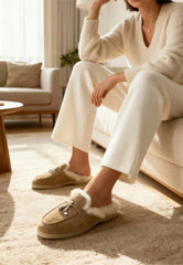 Fiorana Women's Shearling Mules Sand