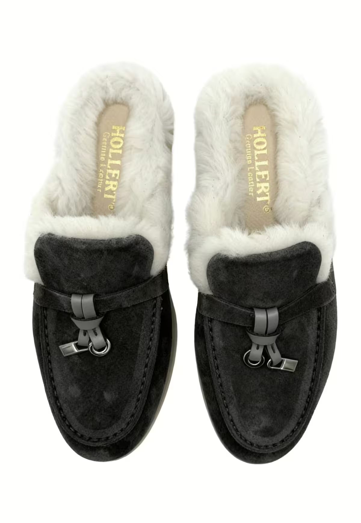 Fiorana Women's Anthracite Lambskin Mules