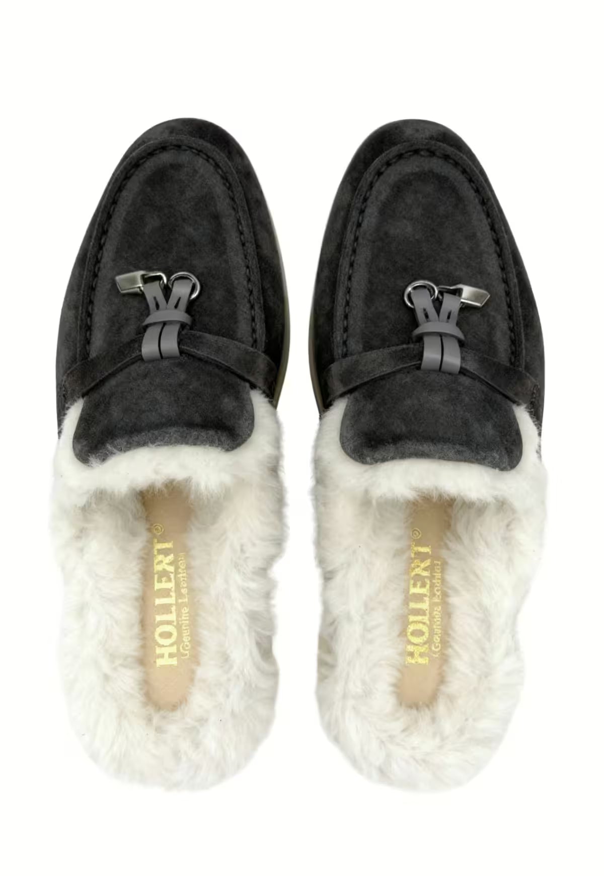Fiorana Women's Anthracite Lambskin Mules