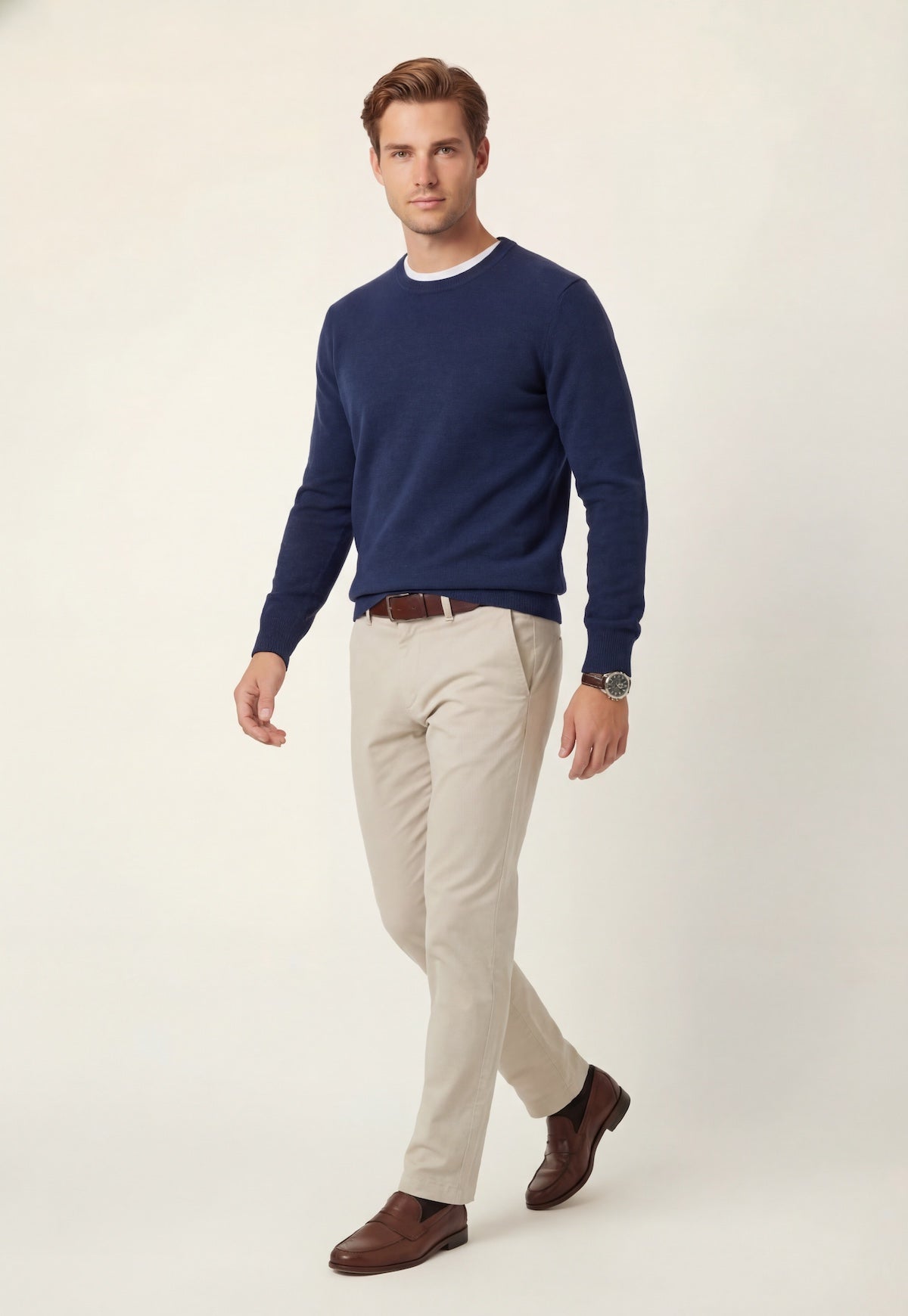 Unisex Cashmere Sweater Dark Navy - Premium Wool Sweater