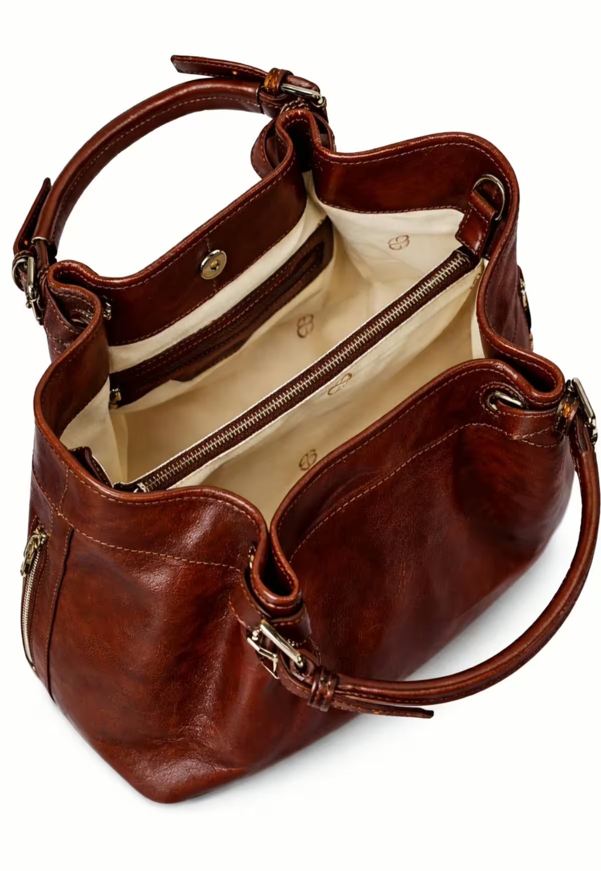 Luxury Leather Tote Handbag - The Icon Brown