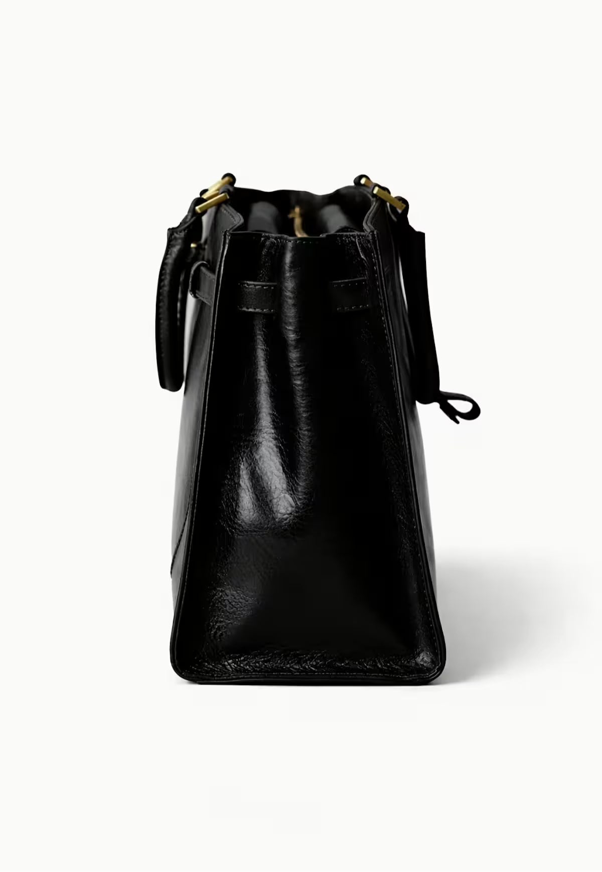 Elegant Leather Hobo Bag - Noravia Black