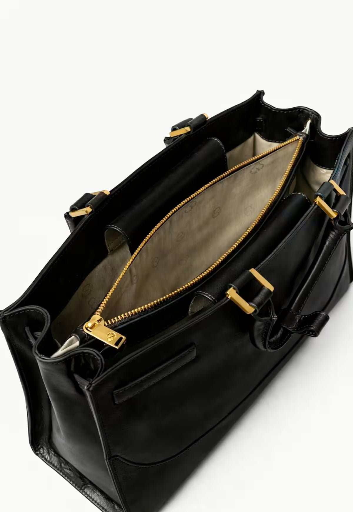 Elegant Leather Hobo Bag - Noravia Black
