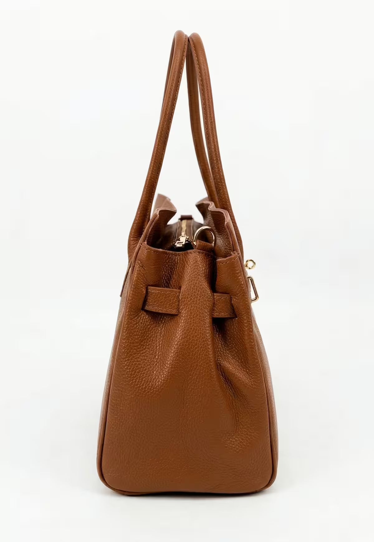 Elegant Leather Handbag for Women - Florence Camel