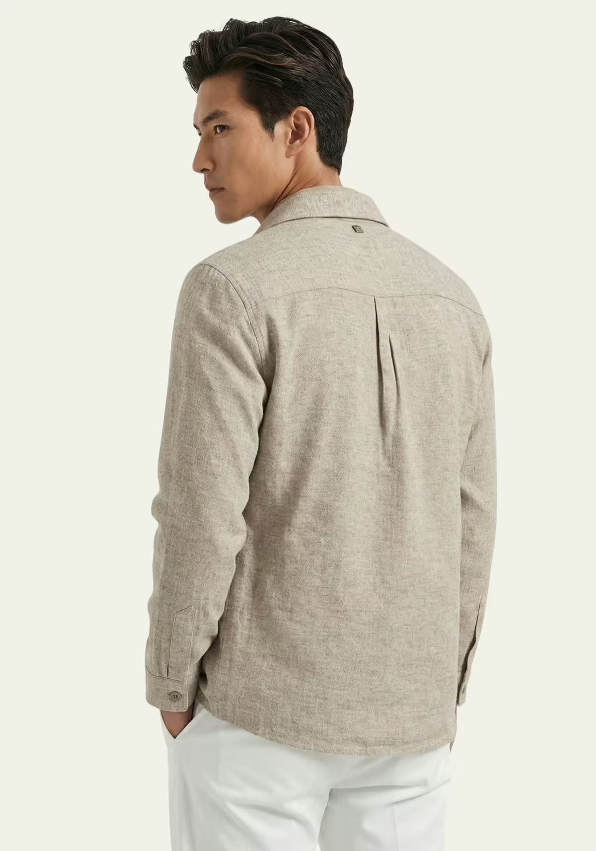 Men's Linen Blend Jacket Off-white – Elegant & Airy