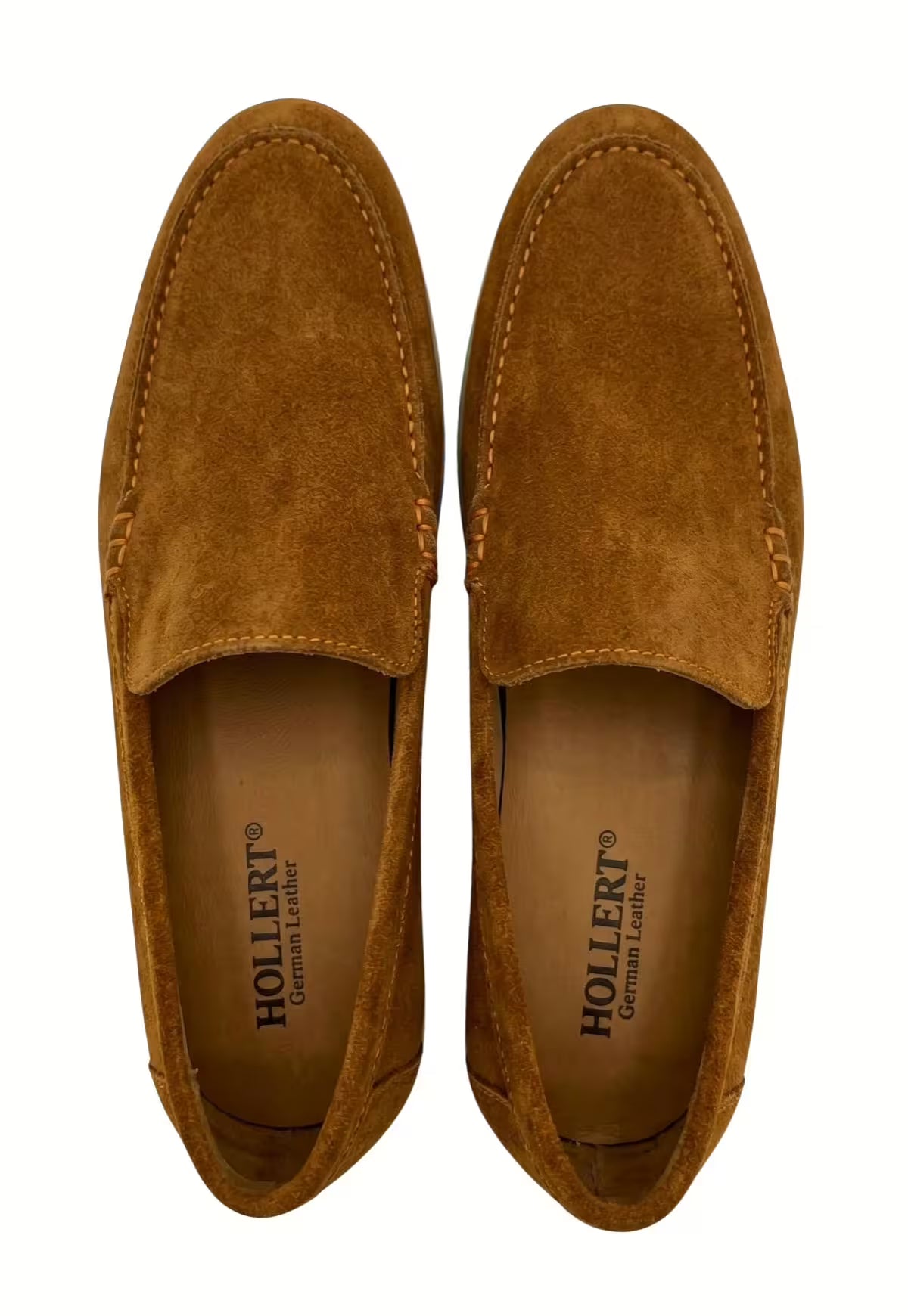 Men's Calf Suede Loafers in Whiskey (HOL60)