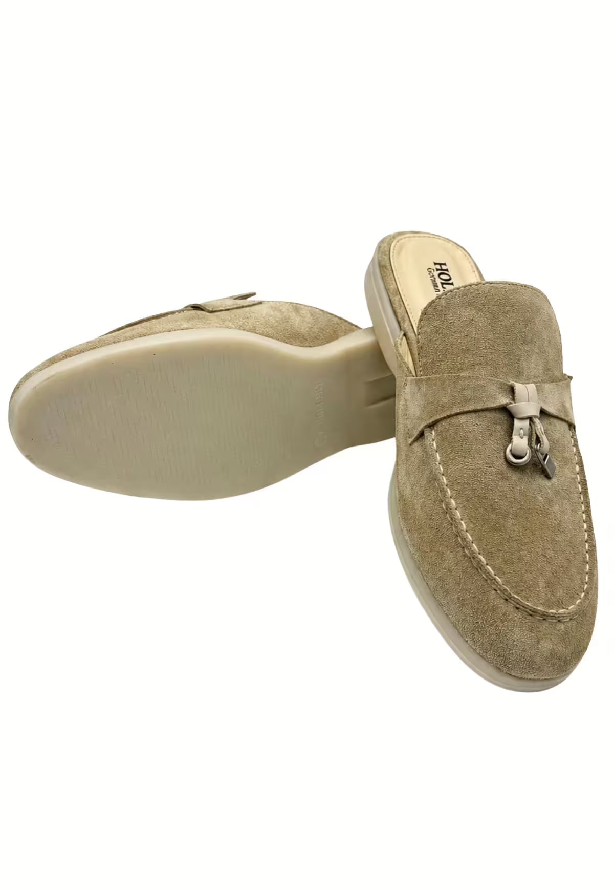 Men's Beige Loafers with Tassel Detail (HOL70)