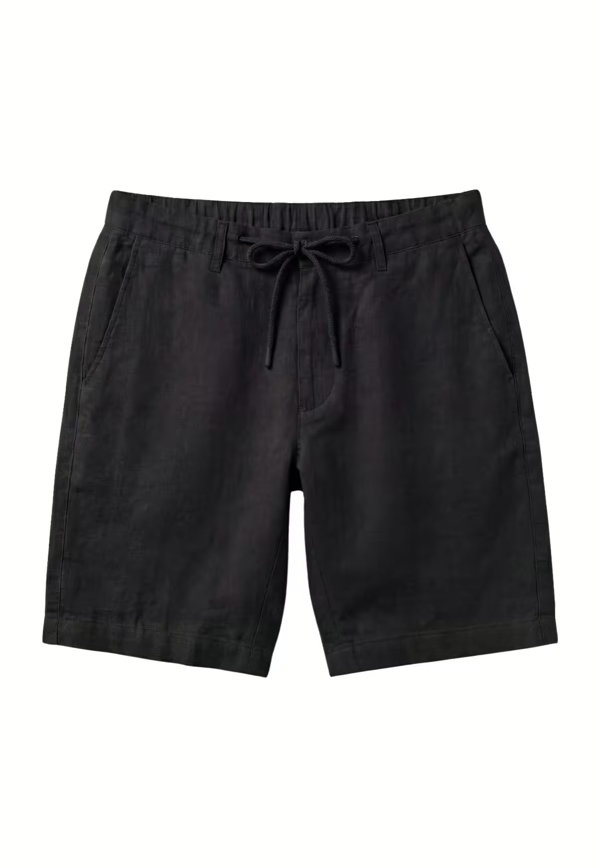 Deep black linen shorts made from pure linen - natural lightness