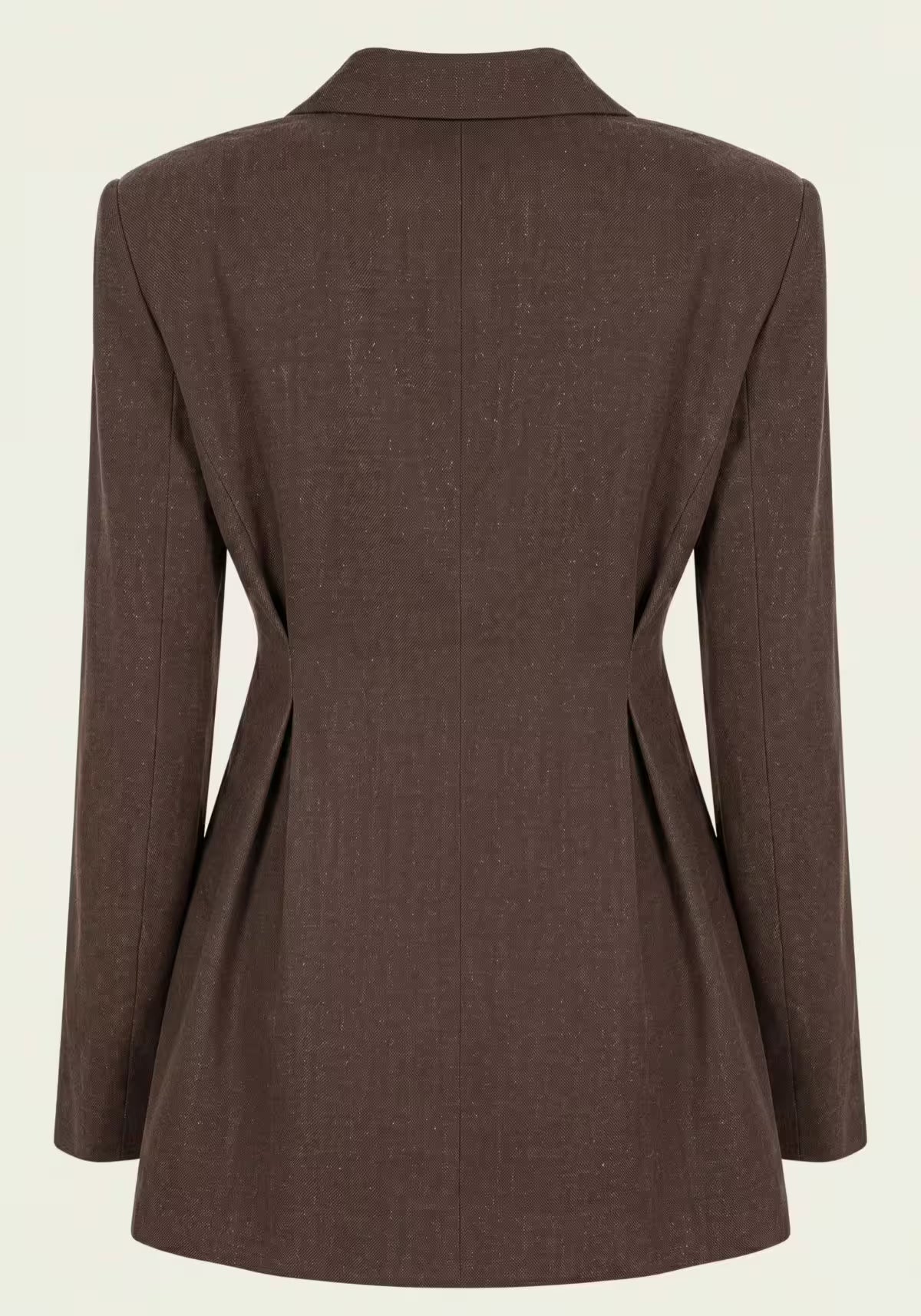 Women's Shirt & Women's Pants Brown – Long-Sleeve Blazer & Palazzo Pants