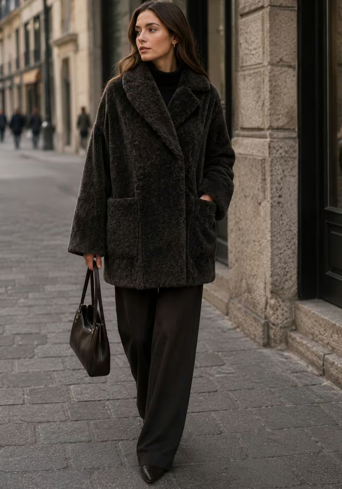 Shearling Lambskin Jacket Khaki