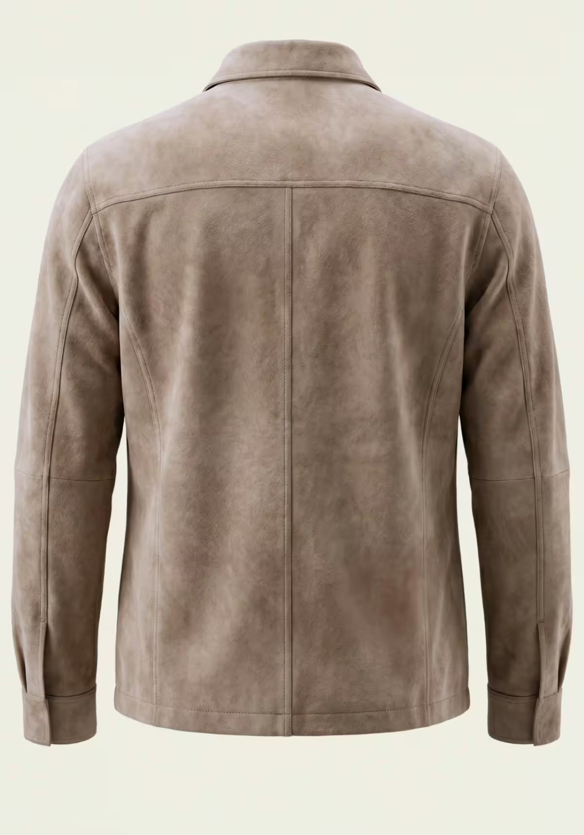 Herren Lederjacke aus Veloursleder – Zeitlos in Beige