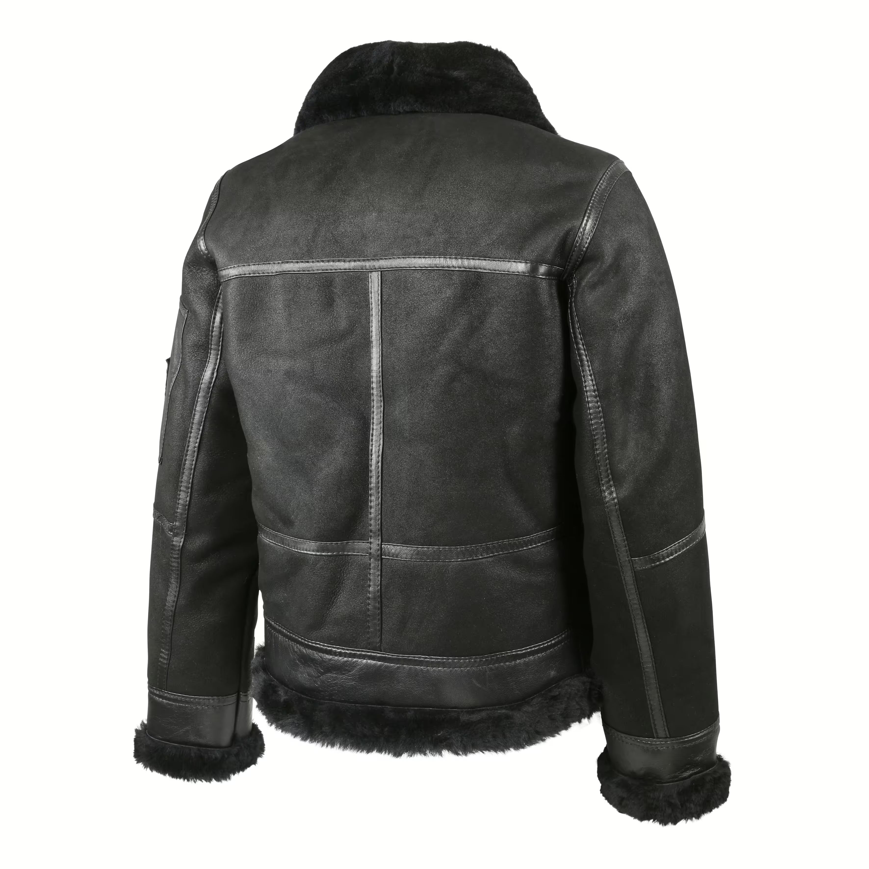 Men's Sheepskin Jacket B16 - Black