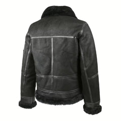 Men's Sheepskin Jacket B16 - Black