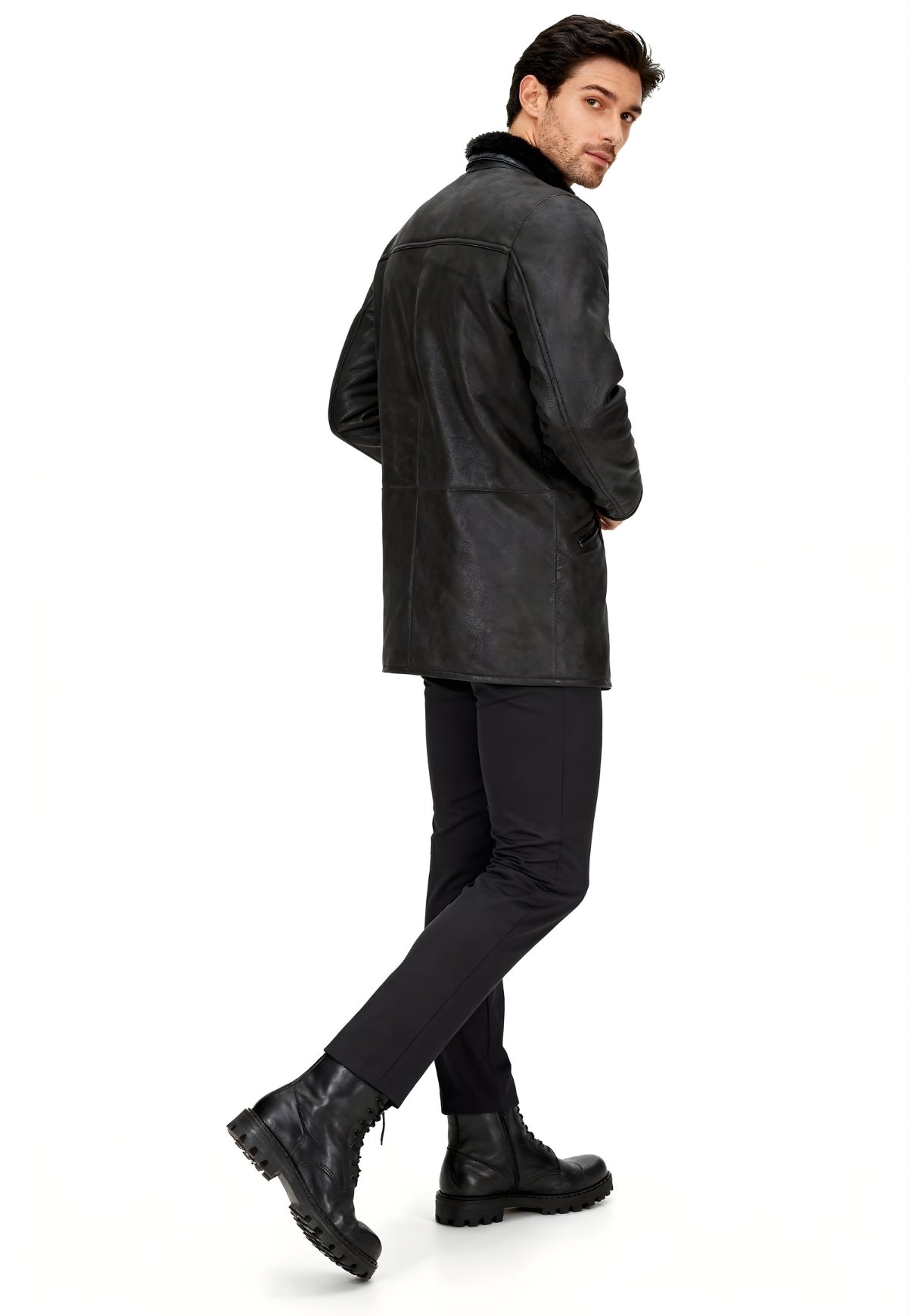 Men's Lambskin Coat Antonio Brown