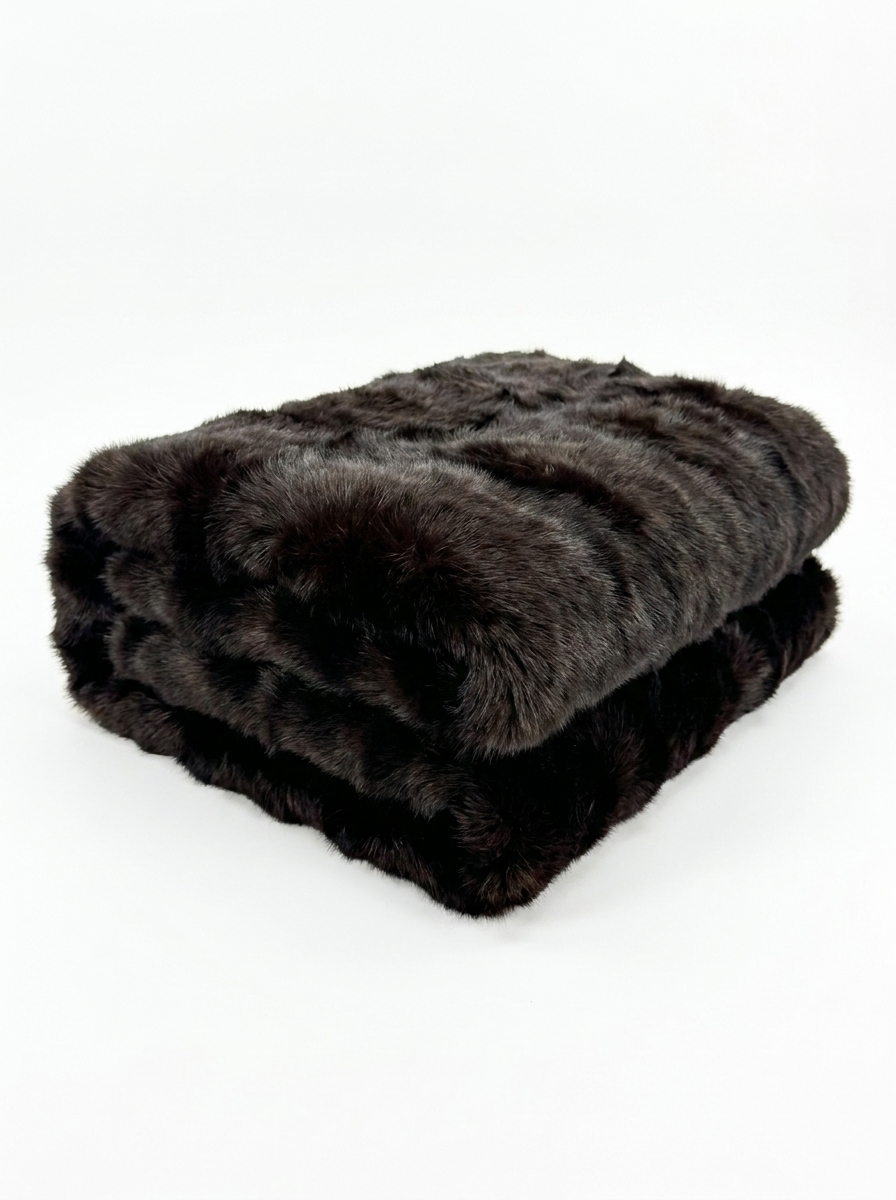 Tuscany Lambskin Blanket Model 2527 – Chocolate 200 x 185 cm